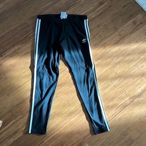 Black adidas 3 stripe leggings